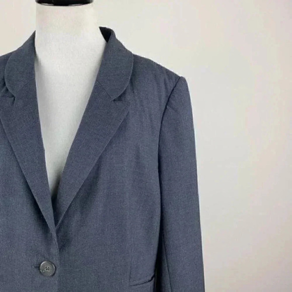 The limited collection blazer size 14 bluish gray one button career jacket - Picture 2 of 8